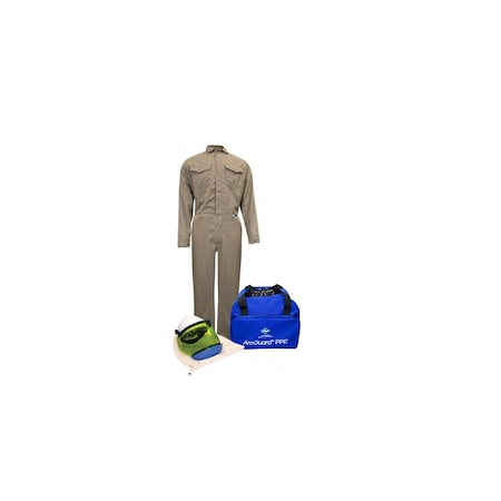 National Safety Apparel HRC2 ARCGUARD PROTERA KIT WITH, COVERALL W/ NO GLOVES-LG KIT2CVPR08NGLG